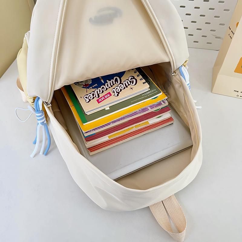 Japanese-style ins fresh and light checkered candy-colored schoolbag for girls, a versatile and large-capacity backpack for junior and senior high school students Application Scenario