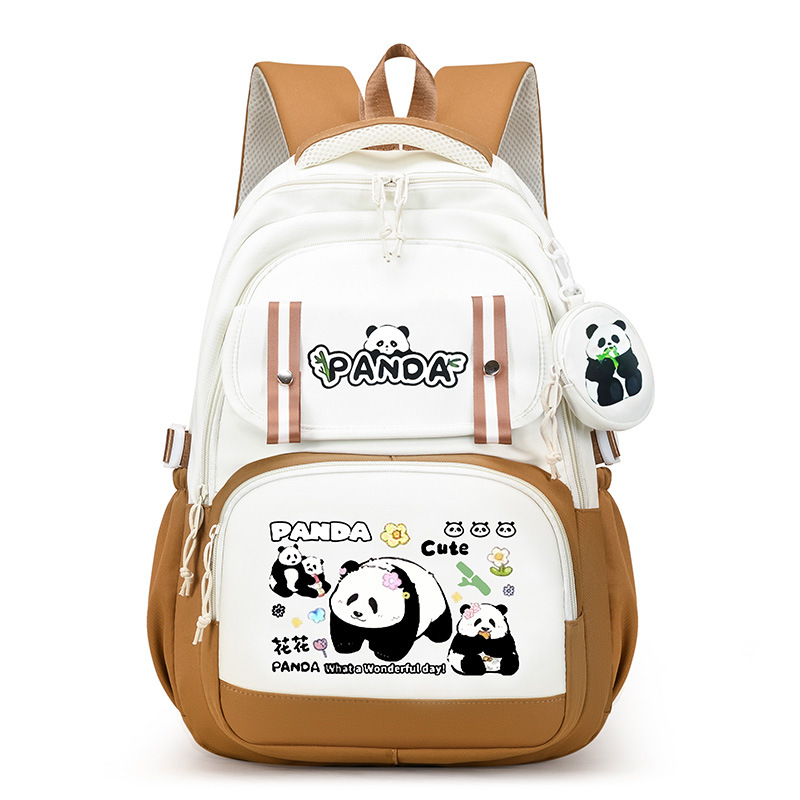 New Panda Hua Hua backpack for primary and high school students is cute, has a large capacity and a high level of appearance. Wholesale of backpacks details Picture