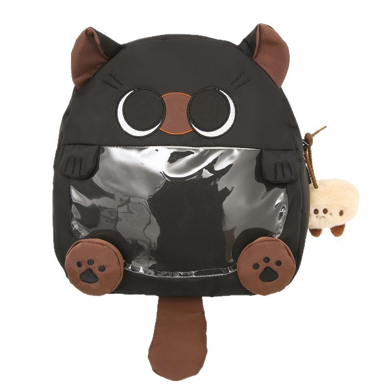 The new schoolbag is a cute and cute cartoon cat for girls, a children's spring outing backpack with a unique and funny style, and a lightweight travel backpack Item Picture