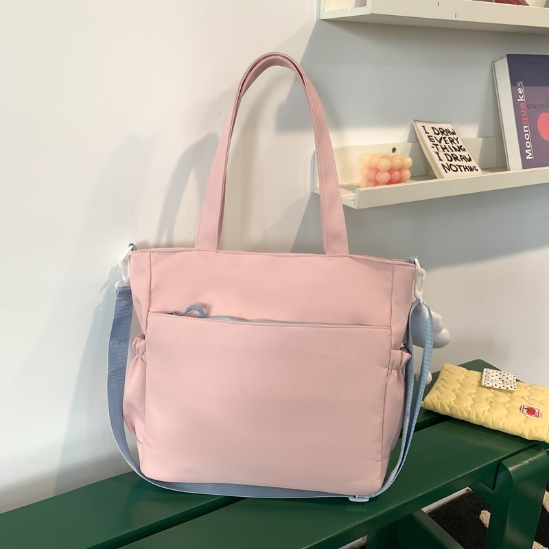 New high-appeartion-level Japanese ins school style, cute, fresh and sweet, color-blocking and patchwork tutorial bag, lightweight crossbody bag Specification drawing