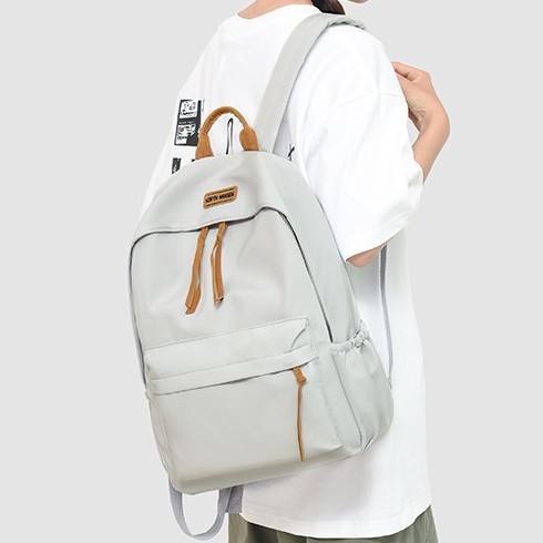 The new forest-style ins high-appearance-level fresh, sweet, dirt-resistant backpack is a student casual, simple and large-capacity backpack details Picture