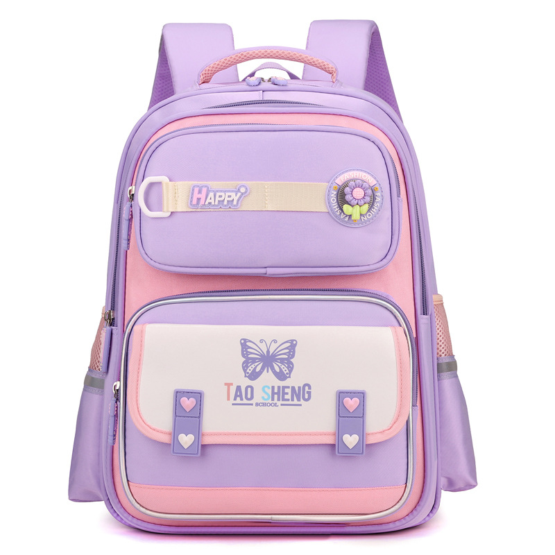The new schoolbag is a lightweight, color-blocking, back-protecting, large-capacity backpack for girls and children in grades 3, 4, 6 and 6 Application Scenario