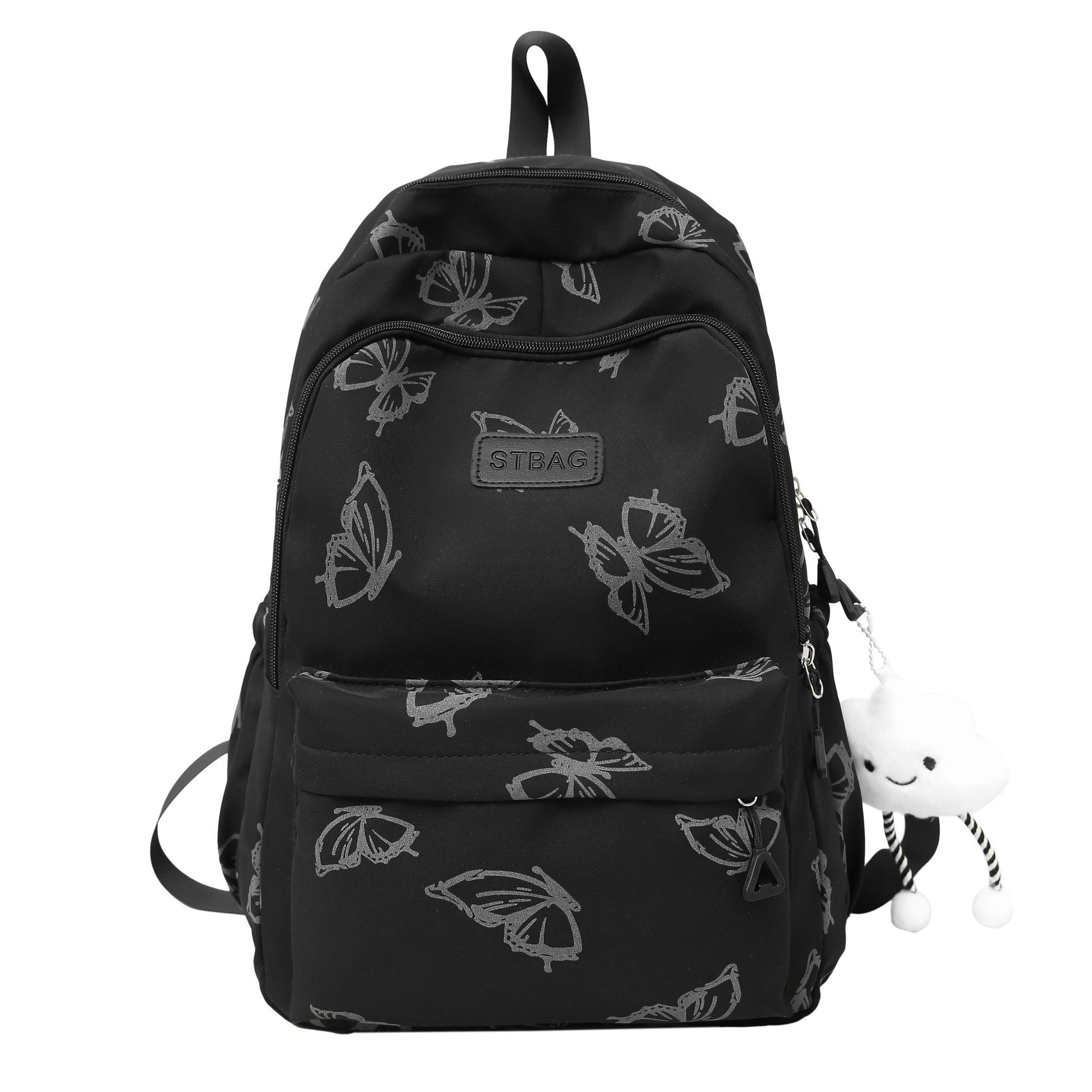 Japanese-style inS-style forest-themed butterfly flower travel backpack, casual and versatile backpack for junior and senior high school students Item Picture