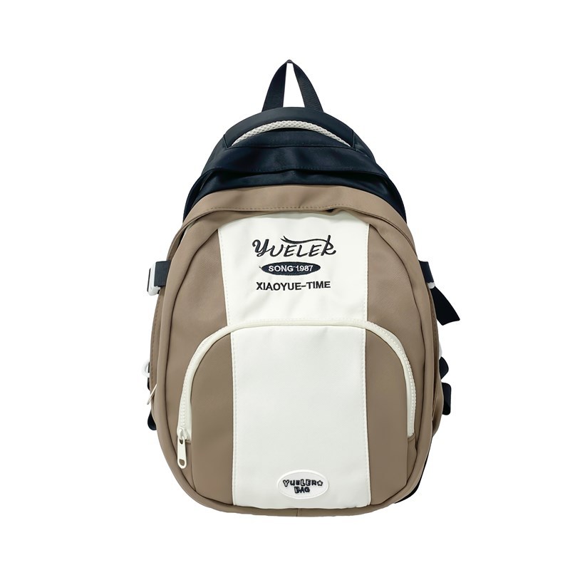A new high-appearance-level, fresh and sweet color-blocking backpack from Japanese ins, a lightweight travel backpack for junior and senior high school students Item Picture