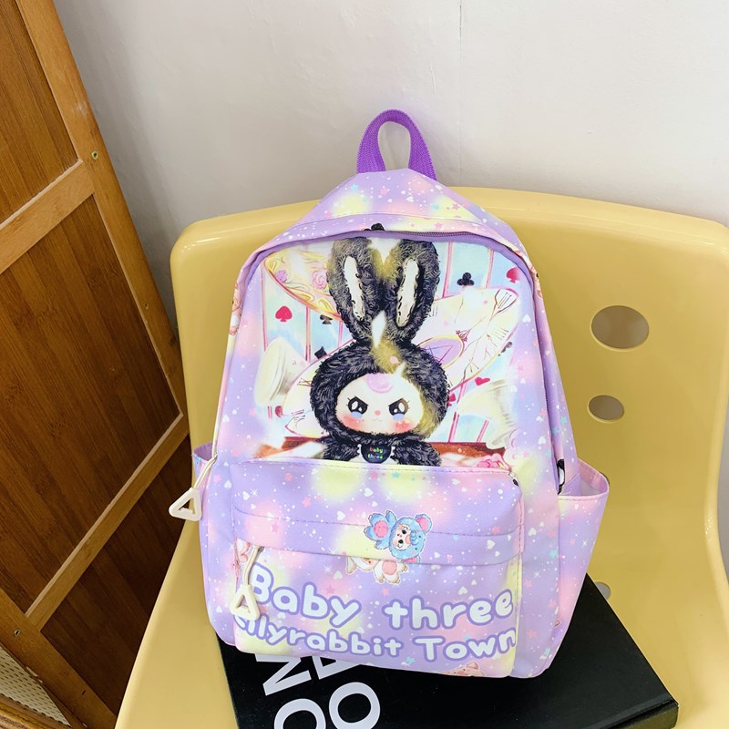 New cute, large-capacity, lightweight backpack for three-year-old children, cartoon casual backpack for kindergarten girls Specification drawing