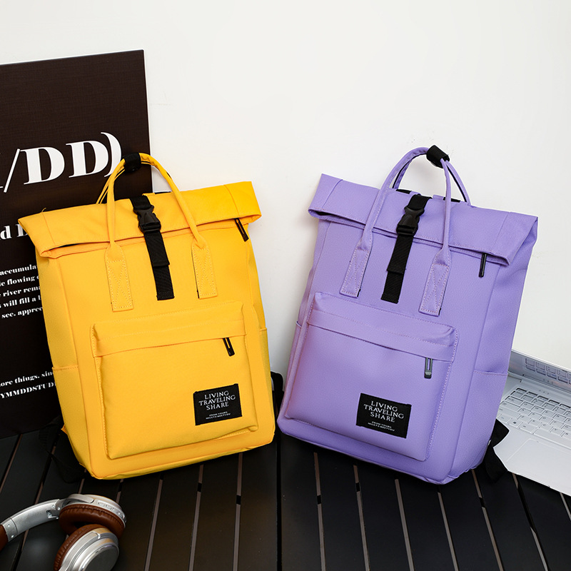 New simple and casual backpack, Korean-style outdoor travel backpack for girls, large-capacity student schoolbag, women's backpack details Picture