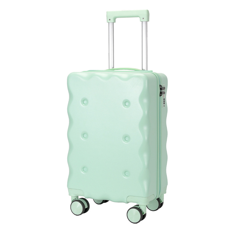 This is a new 18-inch lightweight carry-on suitcase for female students in 2024, featuring a zipper design and a high aesthetic appeal. It is a travel suitcase with a handle details Picture