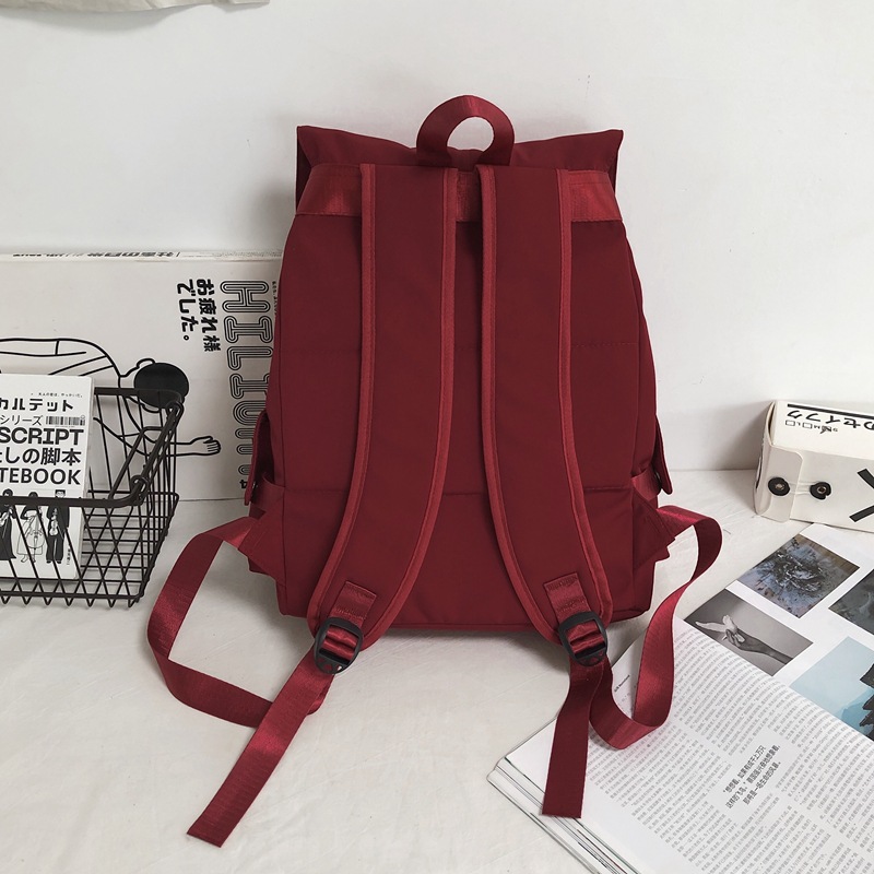 New simple and versatile schoolbag for men, Korean style ins academy junior high school student backpack, high appearance level, trendy brand couple backpack Specification drawing