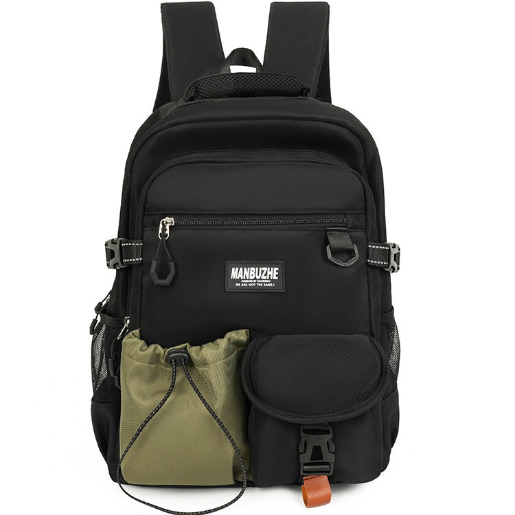 A new high-appearancelevel color-blocking and color-blocking backpack for men and women, a lightweight and large-capacity backpack with multiple pockets Item Picture