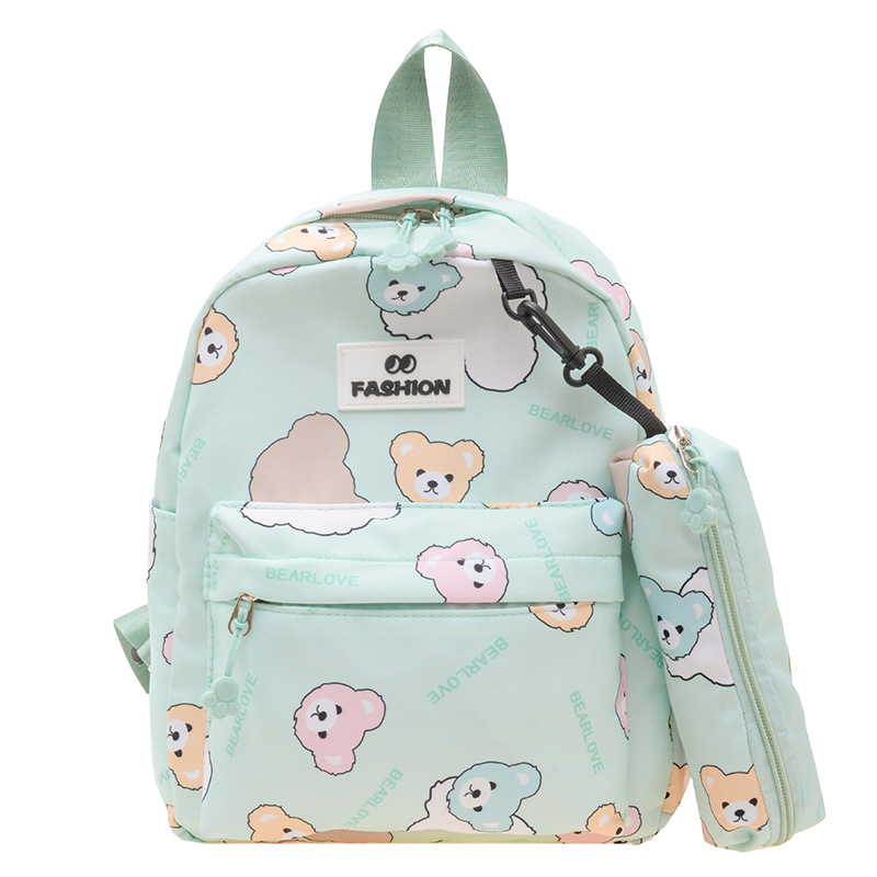 The 2024 new children's backpack cartoon kindergarten schoolbag with cute bear prints is a trendy lightweight backpack for boys and girls Item Picture