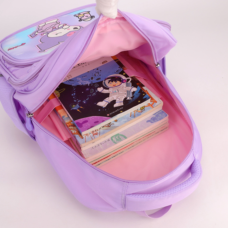 Back-protecting schoolbag for girls in grades 1-2-3-5, a cute cartoon animal backpack for girls to reduce the burden Application Scenario