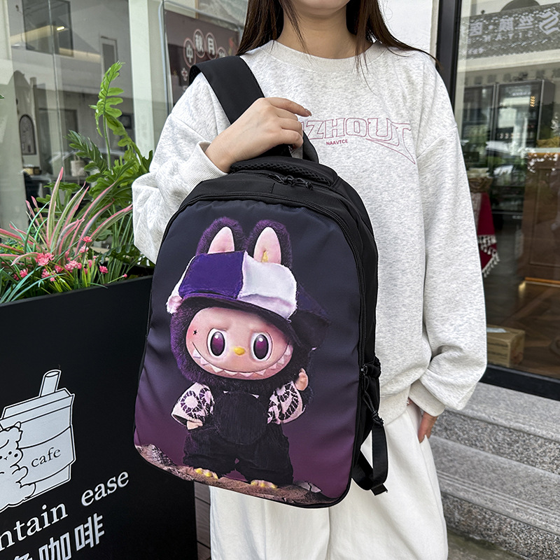 A new winter 2024 printed large-capacity backpack for primary school students, a trendy cartoon backpack for outings and classes Application Scenario