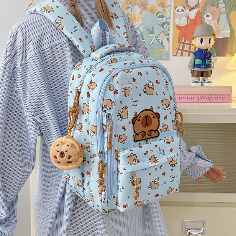The 2025 new large-capacity multi-compartment printed cartoon cute schoolbag for grades one to three is a versatile and lightweight backpack full figure