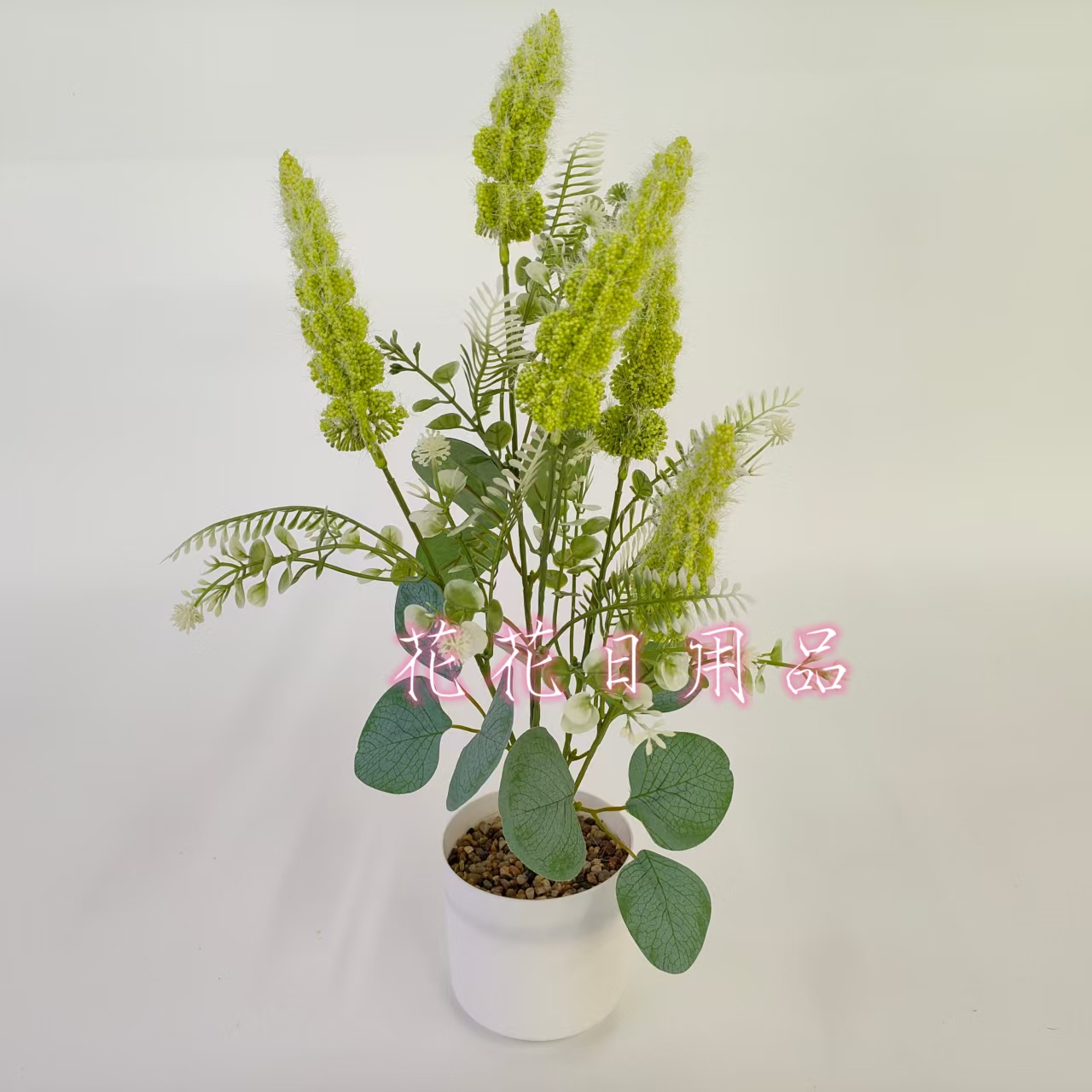 Artificial flowers, artificial flower bonsai, plastic POTS, artificial rice ornaments and decorative items Specification drawing