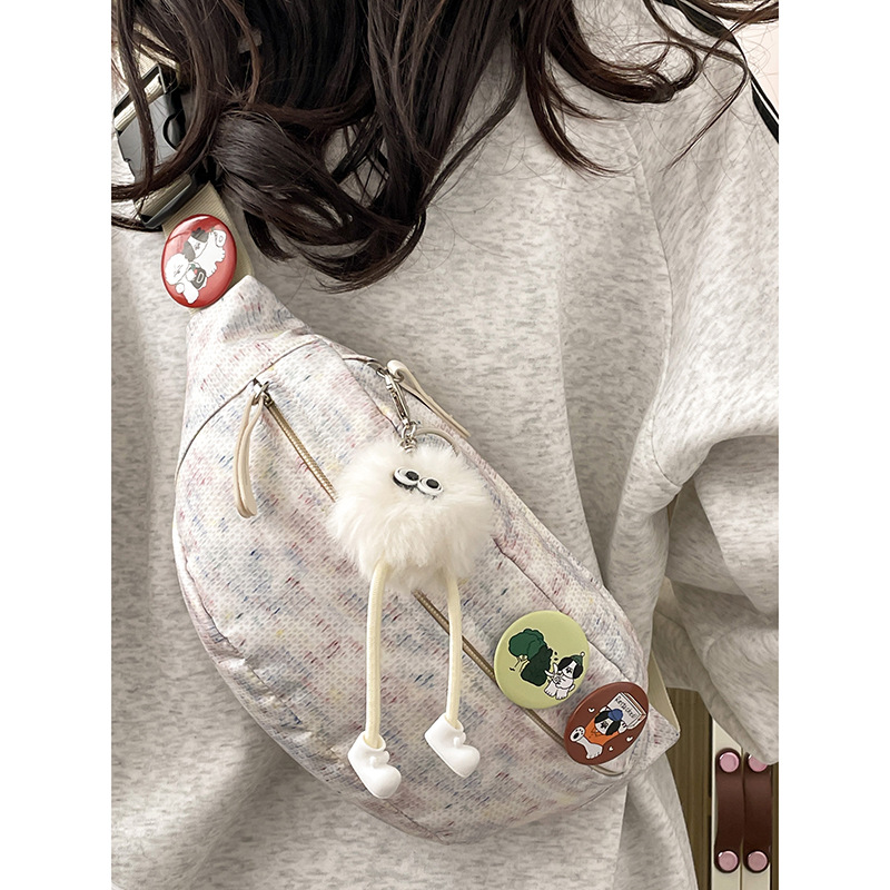 Cute, lightweight and niche crossbody waist bag, Japanese-style Instagram fresh, simple and versatile small bag, forest-style girl's chest bag details Picture