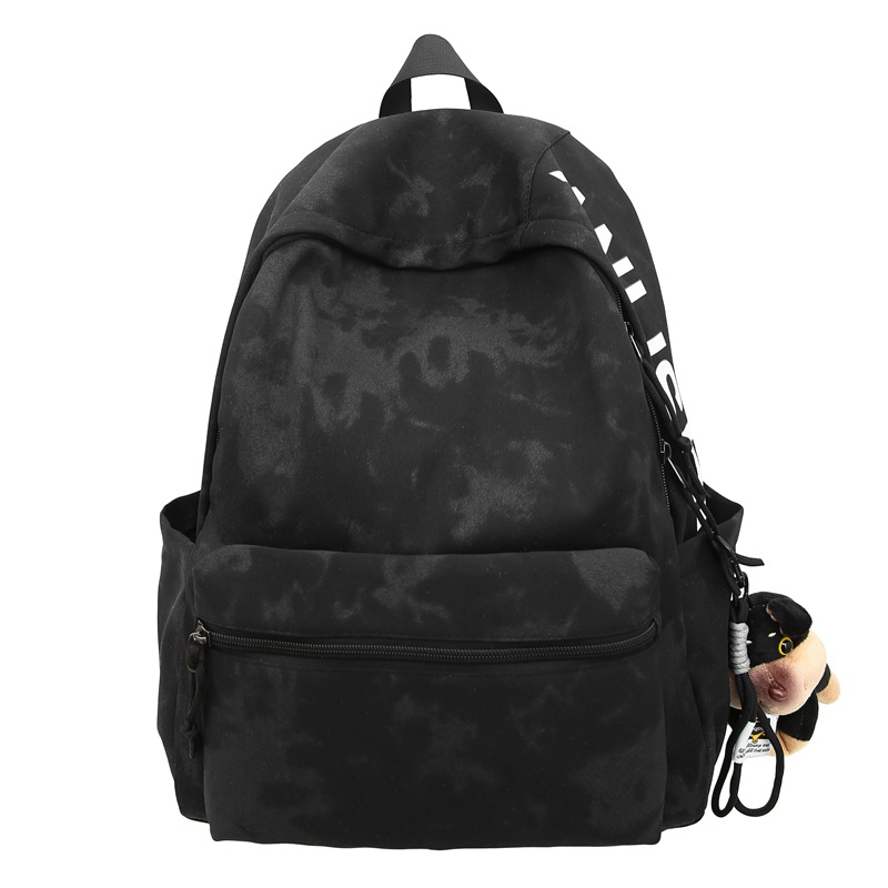The 2025 new American-style retro large-capacity schoolbag, simple and versatile printed backpack, is a casual and lightweight backpack for going out Item Picture