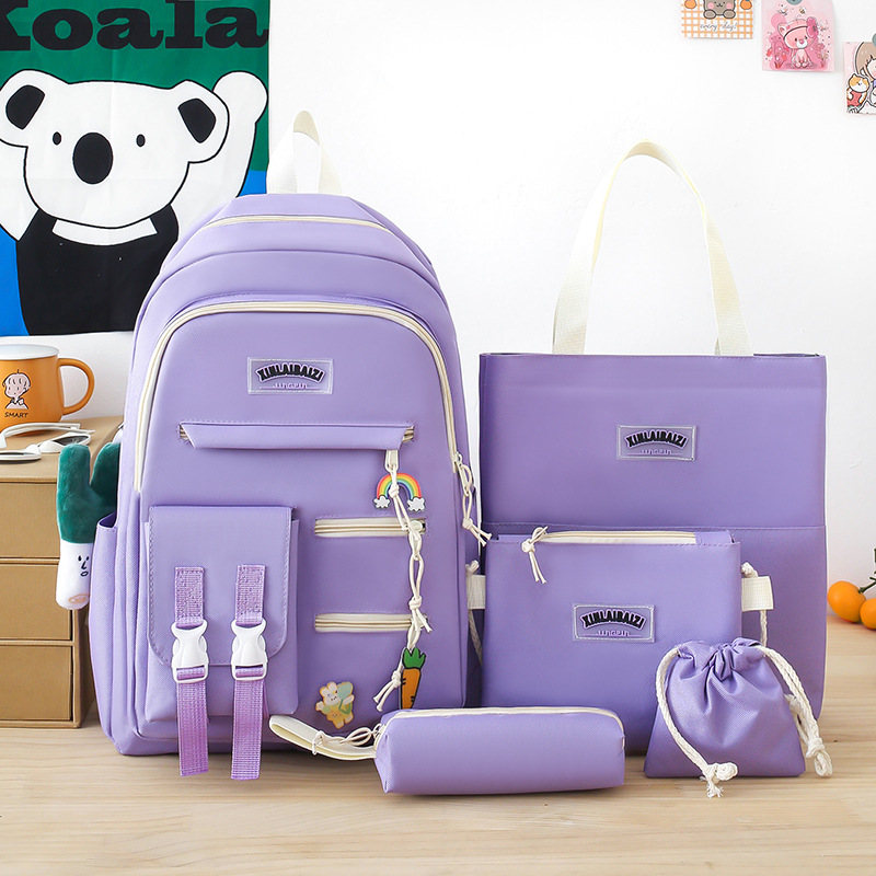 Wholesale of Korean-style, fresh and large-capacity schoolbags for junior high school students and hand-held after-school bags for primary school students details Picture