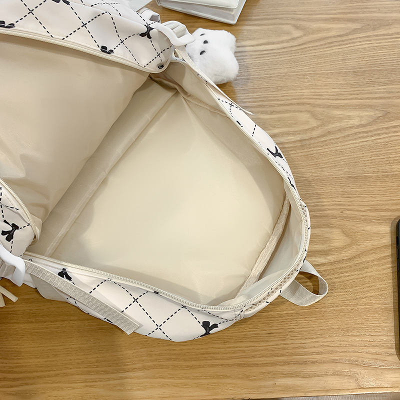 Korean InS-style forest-themed fresh bow backpack, college-style girl's schoolbag, college student travel backpack Application Scenario