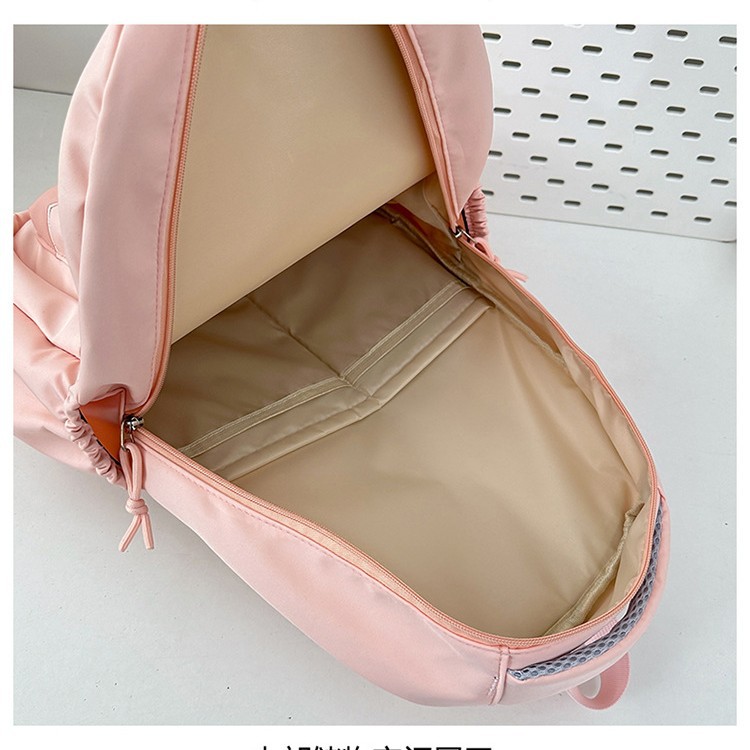 High appearance level, niche large capacity backpack, Star college student, Korean style cute schoolbag, simple, casual and versatile backpack Application Scenario