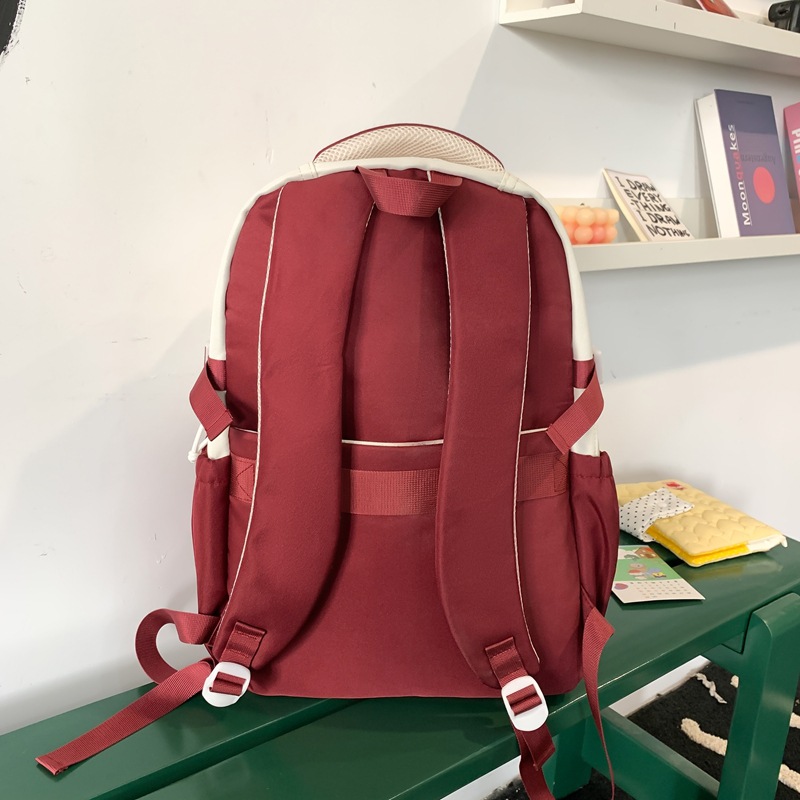 Wide-shoulder strap schoolbag for girls, Korean style Instagram fresh and simple backpack for primary school students, Japanese school style student backpack Specification drawing