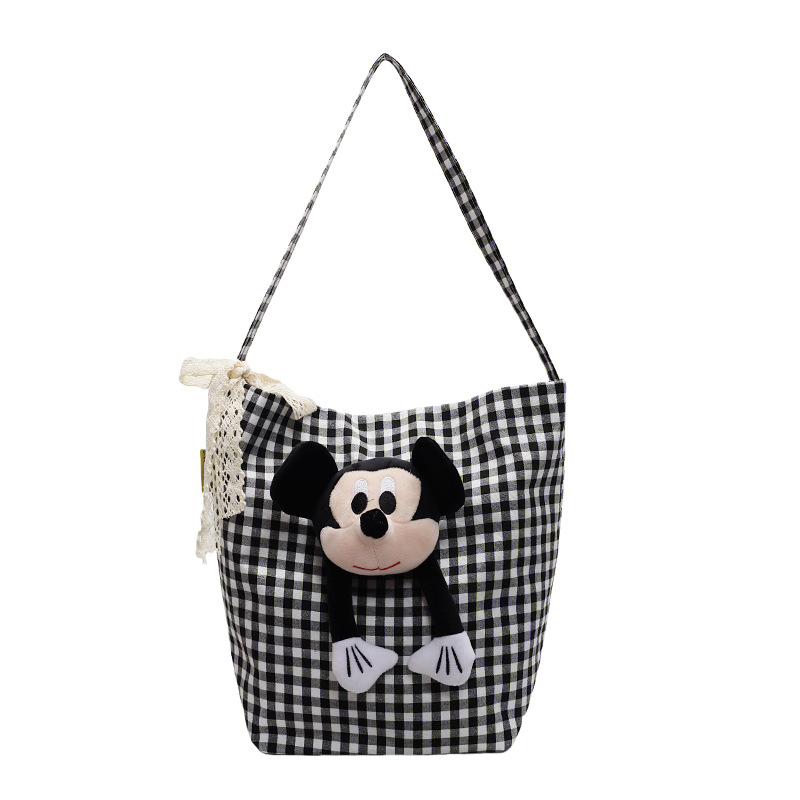 New large-capacity tote bag for women, new Japanese cartoon canvas bag, versatile single-shoulder large bag, handbag, mommy bag Item Picture