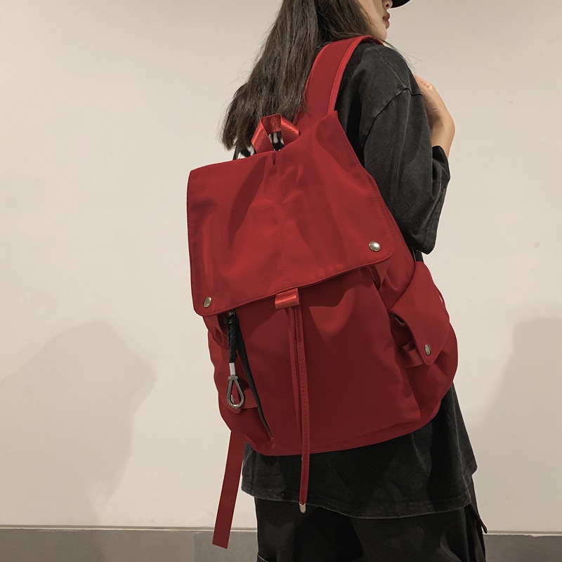 New simple and versatile schoolbag for men, Korean style ins academy junior high school student backpack, high appearance level, trendy brand couple backpack details Picture