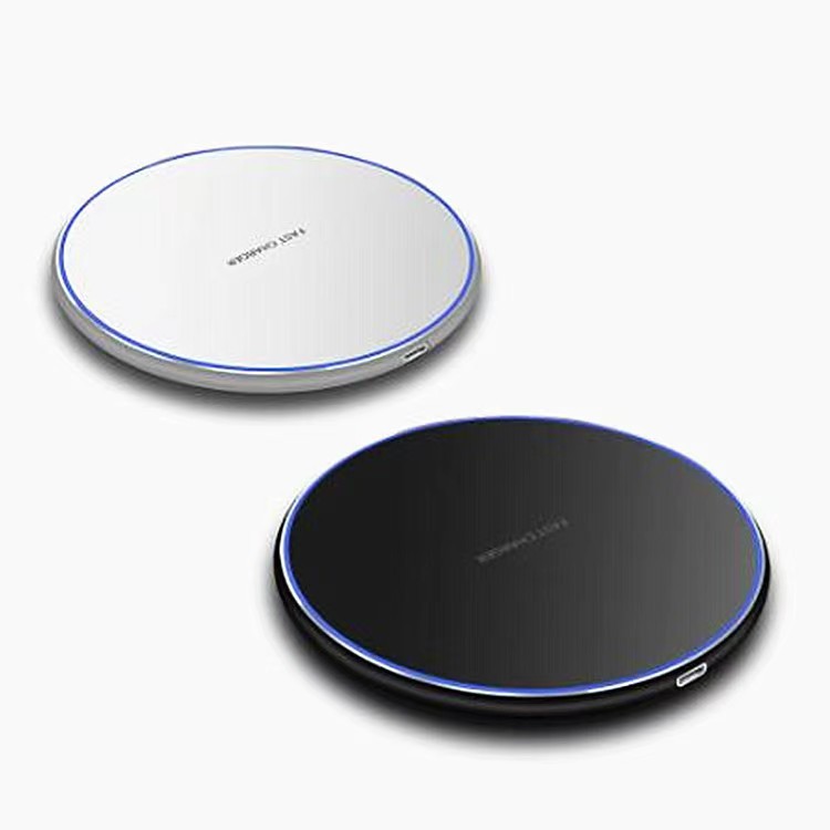 Cross-border wireless charger desktop disc matte metal wireless fast charging mobile phone 15W gift wireless charger wholesale Item Picture