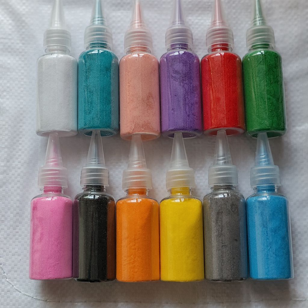 50g colored sand bottle, sand painting, cloisonne enamel, children's toys, sand painting hourglass, kindergarten handicraft workshop, children's hands full figure