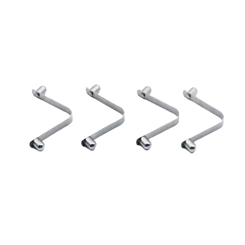 Factory direct sales of stainless steel 6mm double-ended solid V-shaped spring plates, double-ended internal positioning hardware spring ball clips Specification drawing