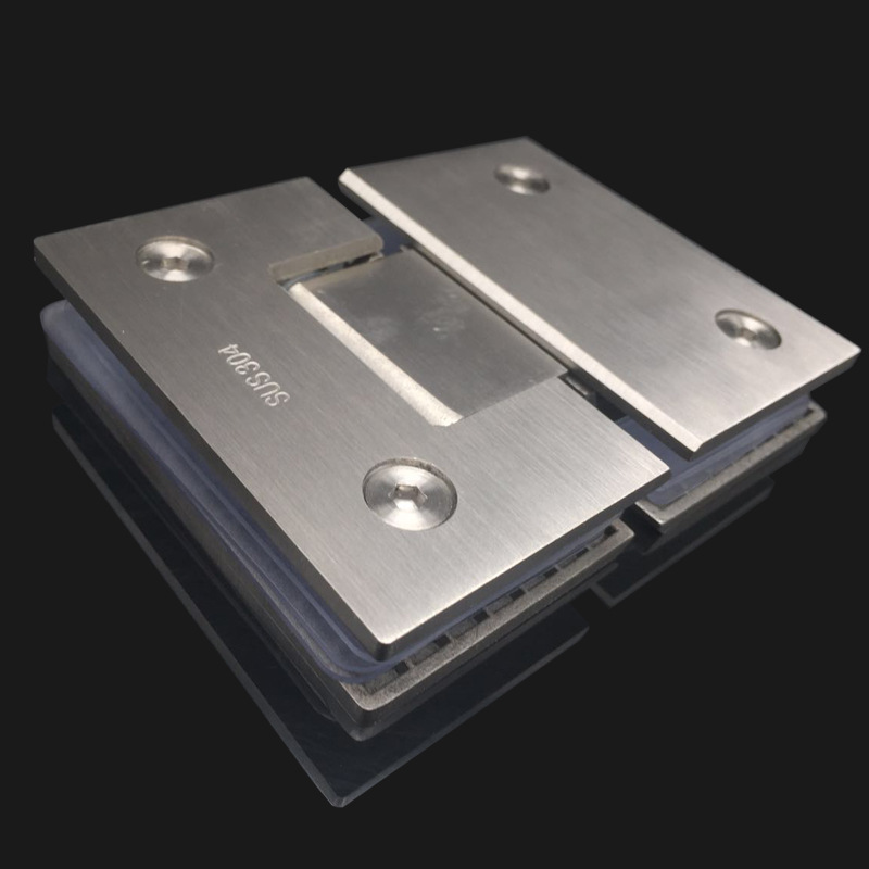 304 stainless steel bathroom clamp, shower room glass hinge, frameless glass door clamp, glass hinge 180 degrees Application Scenario