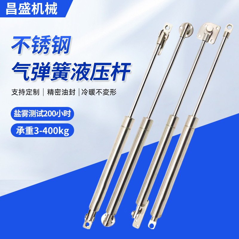 Factory-customized 22*10 gas spring hydraulic rods, 304 stainless steel furniture cabinet support spring rods and pneumatic rods full figure