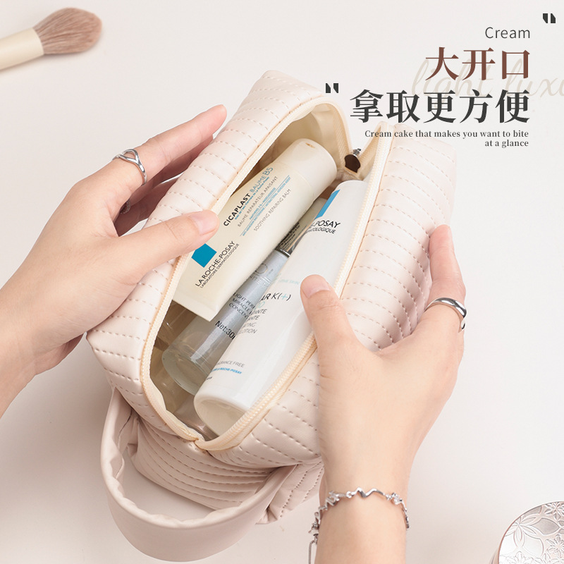 Runhui Star anise Cake Makeup Bag, candy-colored makeup Bag, travel Storage Bag, large capacity, high-end feel details Picture