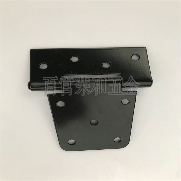 Ronghe Factory's new type of flat Angle hinge door and window hinge hinge slotted bearing door black paint 3.5-inch Specification drawing