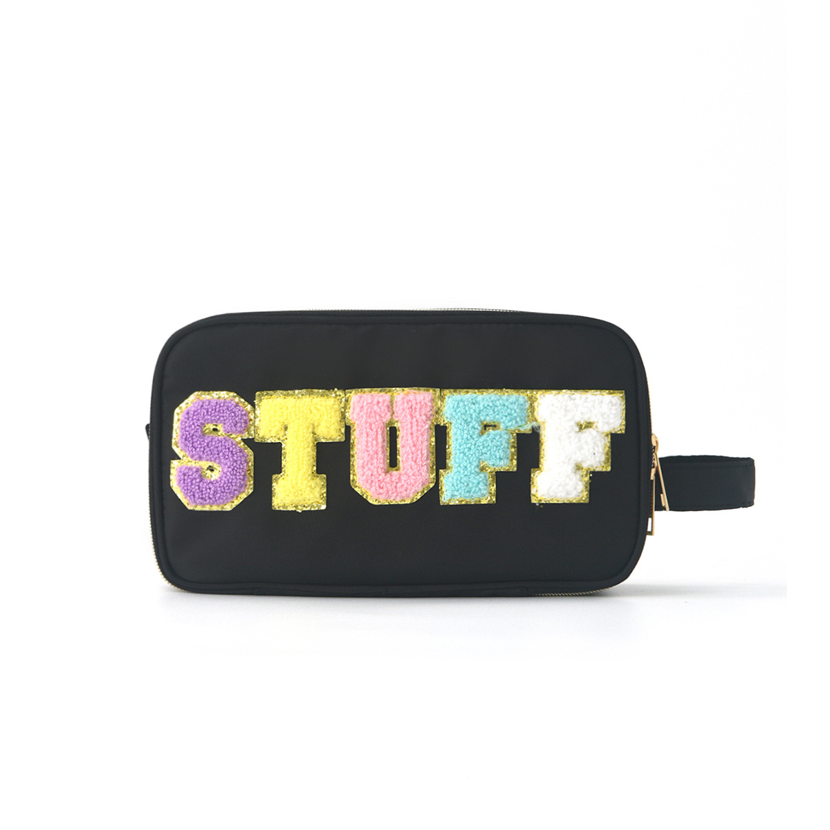 Feihong Cross-border Embroidered Letter Makeup Bag, Amazon Waterproof Portable Toiletry Bag, Large Capacity Portable Storage Bag Item Picture