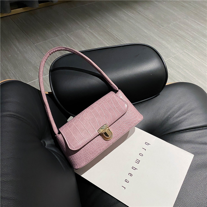 Women's bag wholesale 2022 Summer Trendy new Korean style fashionable stone pattern hand-held shoulder bag and underarm bag full figure