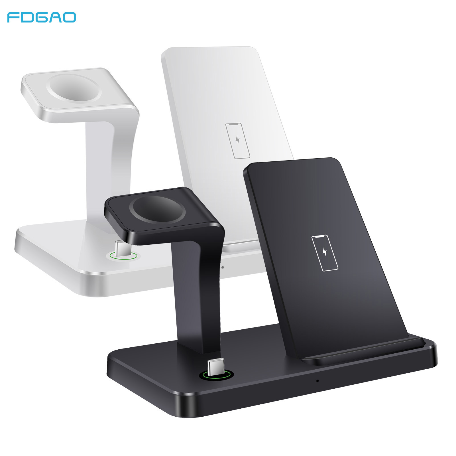 The FDGAO/ three-in-one wireless charger is suitable for Apple, Samsung, iphone phones, headphones and watches Item Picture