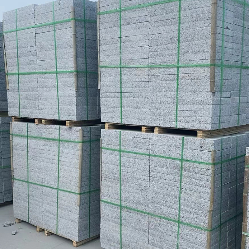 Sesame grey flamed board 30mm thick grey marble floor paving stone, natural granite, Lu Grey stone, marble stone manufacturer Application Scenario