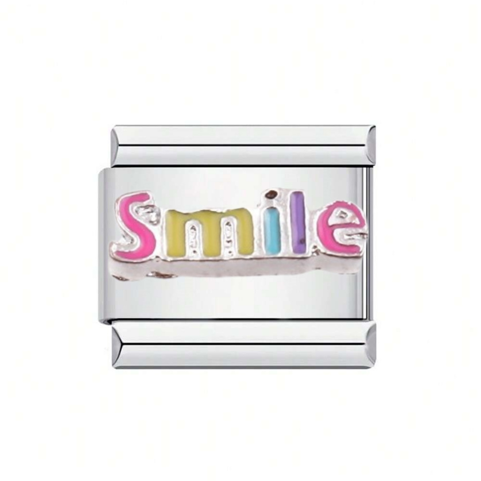 Cross-border best-selling English letter phrase "love" stainless steel Italian modular disassemblable bracelet DIY accessory undefined