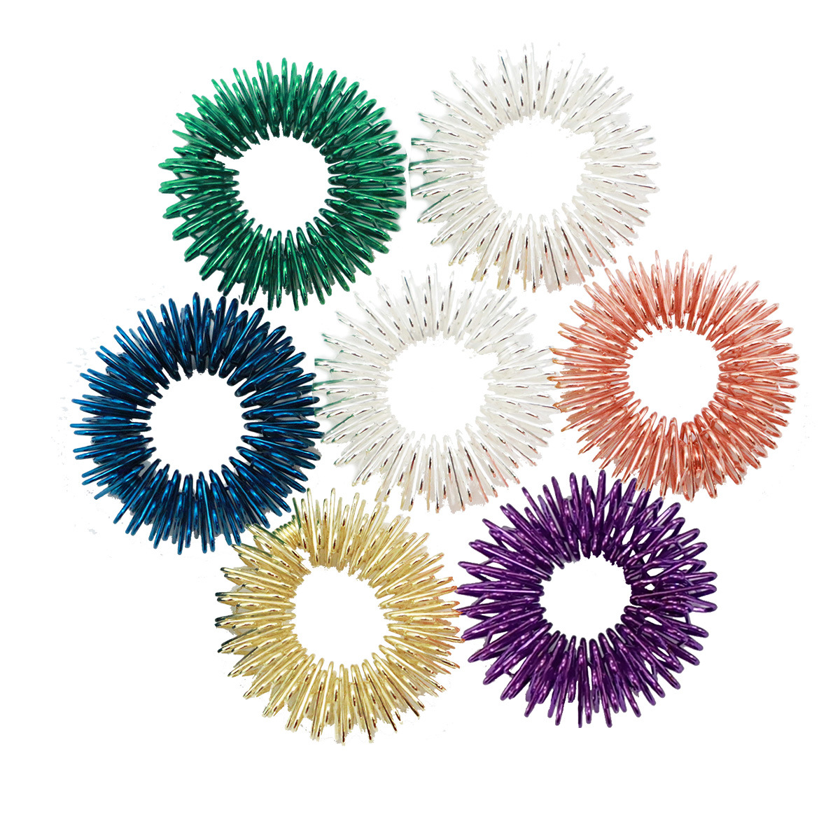 Cross-border exclusive mini in-stock spring finger massage ring, spring ring, hand fingertip stress-relieving small toy Item Picture