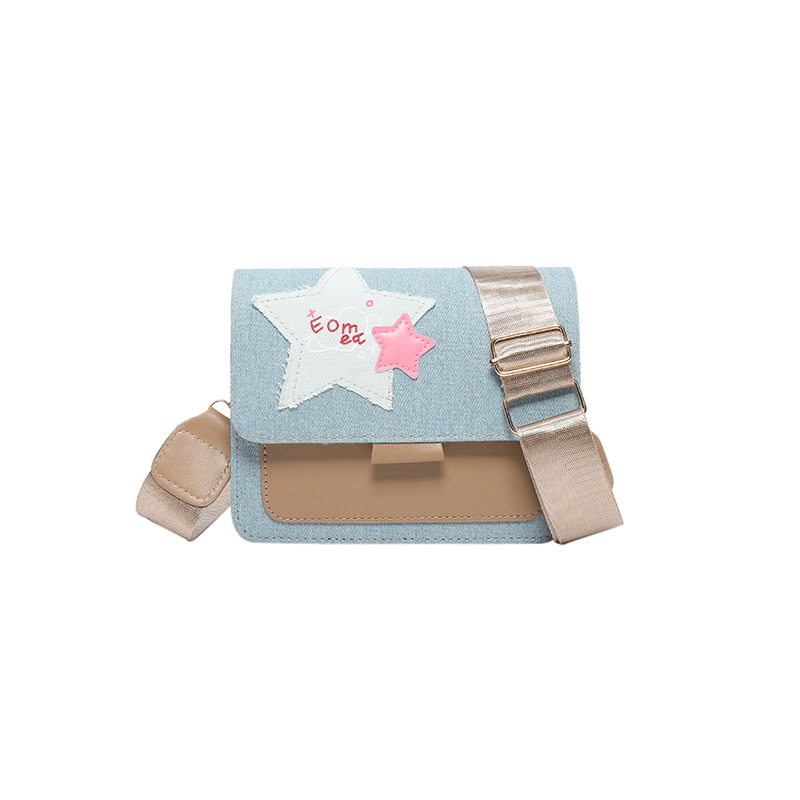New 2024 autumn/winter fashion color-blocking hand-held crossbody bag, wide-band versatile ins single-shoulder bag, small square bag and commuter bag Item Picture