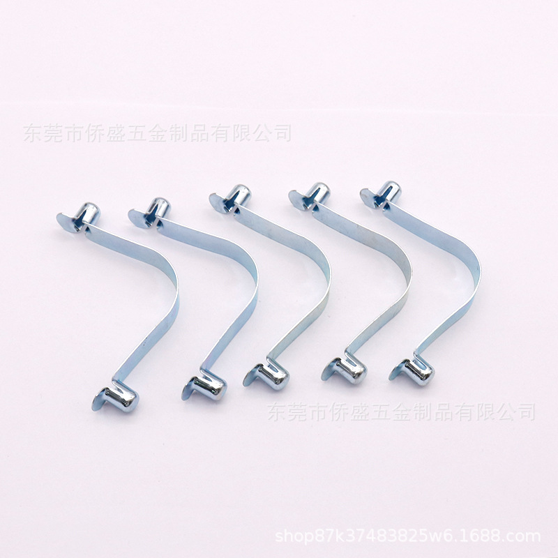 9mm hollow solid V-shaped spring tube positioning snapper stamping part stainless steel spring connection Specification drawing