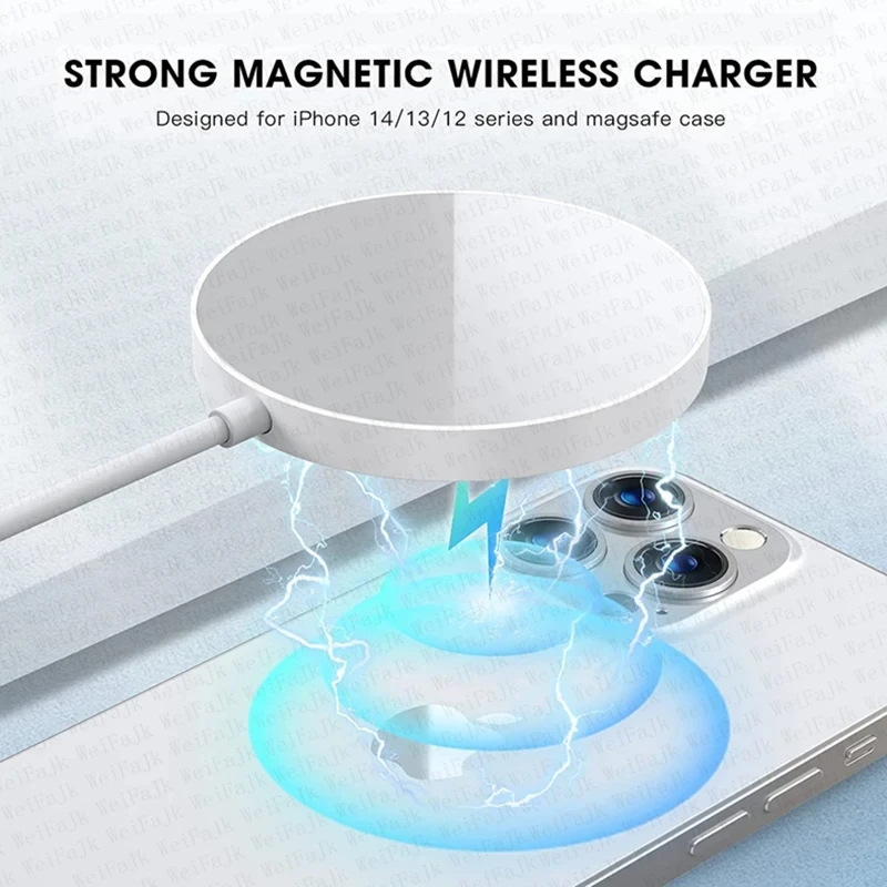 A best-selling 15W Apple wireless fast charging magnetic wireless charger for smartphones for cross-border use Application Scenario