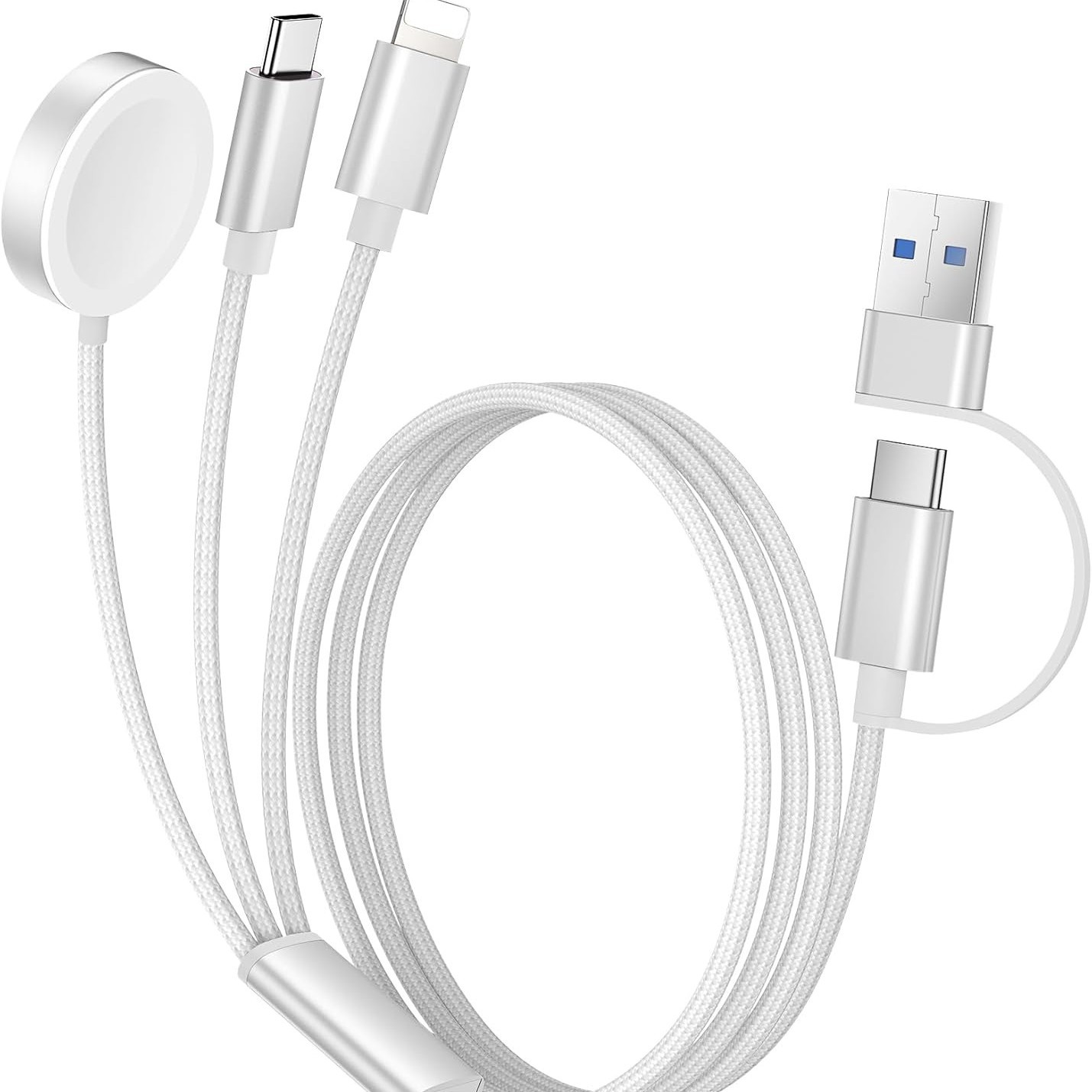This product is suitable for charging Apple watches with braided wires, wireless charging for watches, three-in-one charging for watches, and wireless charging for watches Specification drawing