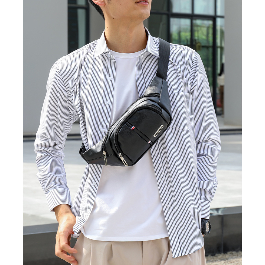 Wholesale and consignment of men's business multi-functional PU leather waist bags, casual sports crossbody single-shoulder waist bags and chest bags Application Scenario