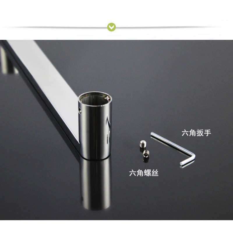 W8304 stainless steel square tube pair handle for store shower room office glass door handle hole spacing 160$275 Application Scenario