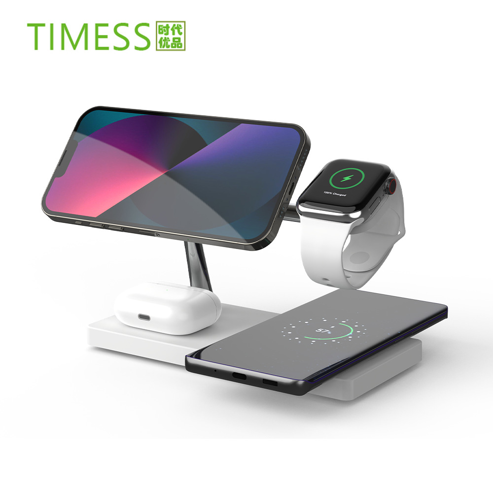 The new T218 7-in-1 wireless charger from the source factory's private mold offers wireless fast charging for mobile phones, headphones and watches details Picture