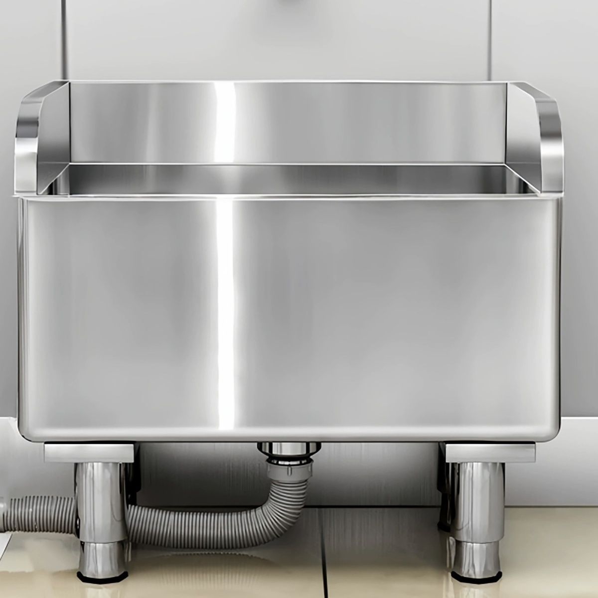 Commercial stainless steel mop pool, sink, rectangular mop pool, household balcony, bathroom, outdoor hospital mop pool full figure