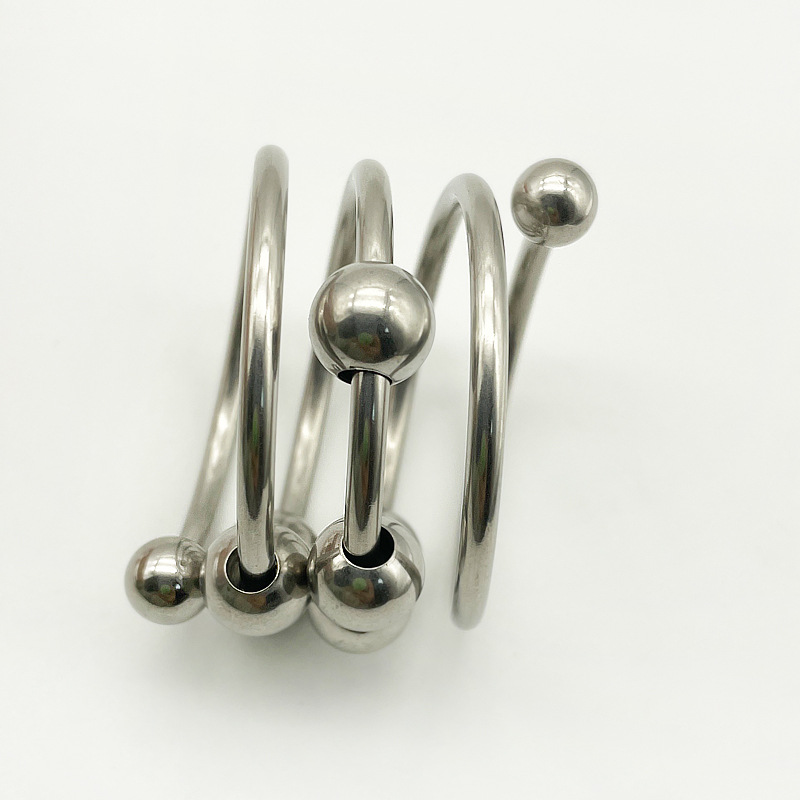 New spring ball stainless steel jewelry accessories, hardware handicrafts, spring lantern ball pendant, telescopic details Picture