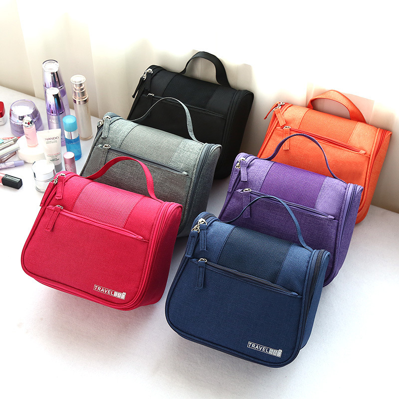 Runhui cationic solid color toiletry bag, portable cosmetics storage bag, travel makeup bag, starting from one batch, portable details Picture