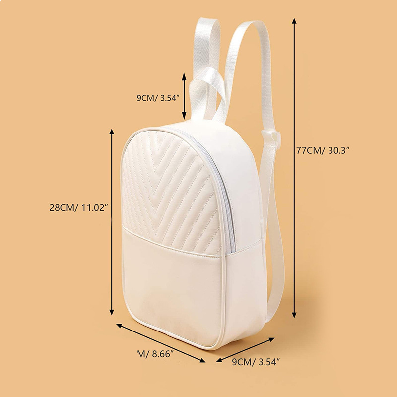 New V-patterned fashion backpack, fresh and sweet style, children's small bag, casual multi-functional travel bag for both shoulders details Picture